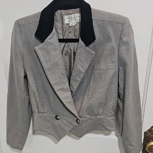 Dior Women's Gray and Black Blazer